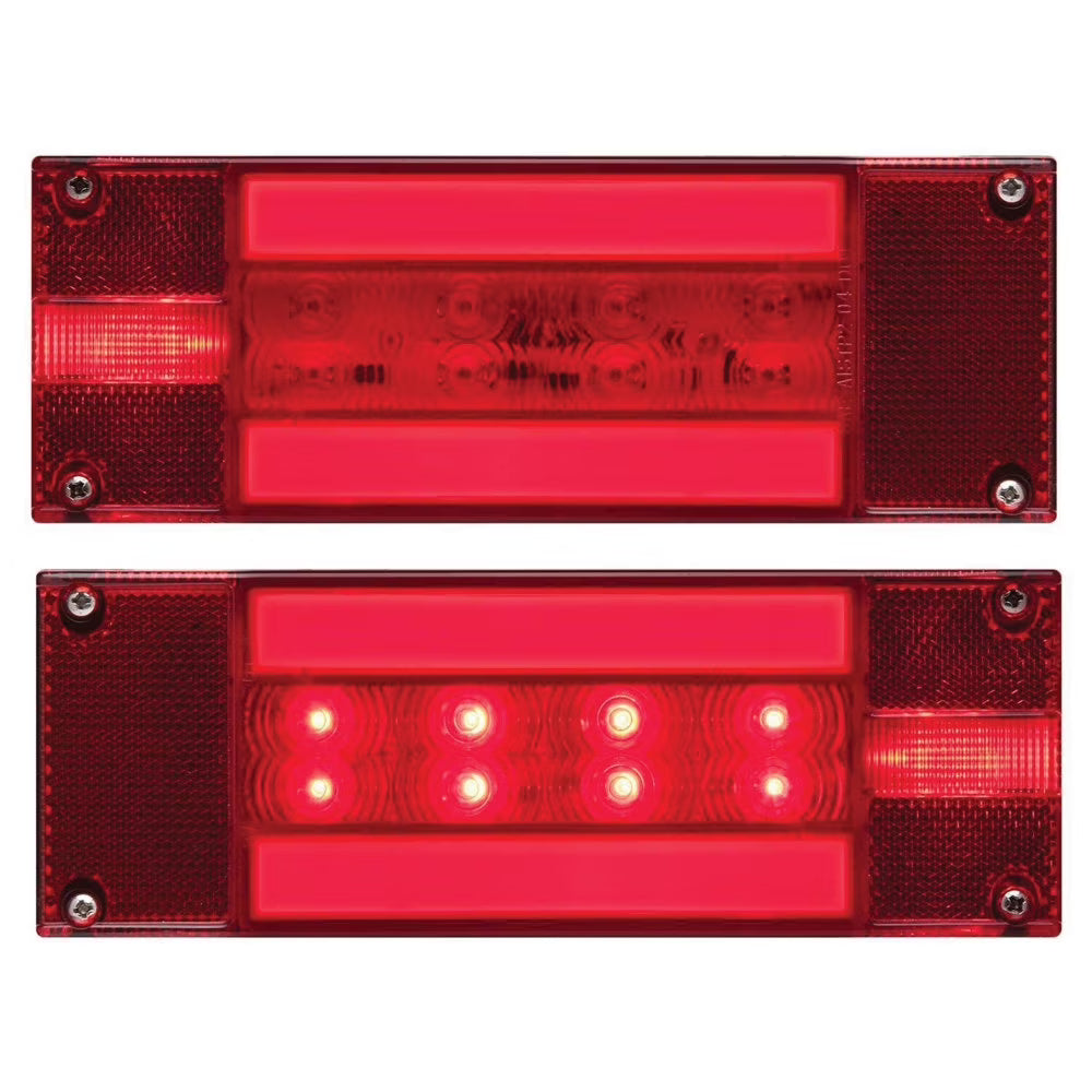 Red Low Profile Stud Mount LED Trailer Light Kit G455