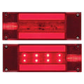 Red Low Profile Stud Mount LED Trailer Light Kit G455