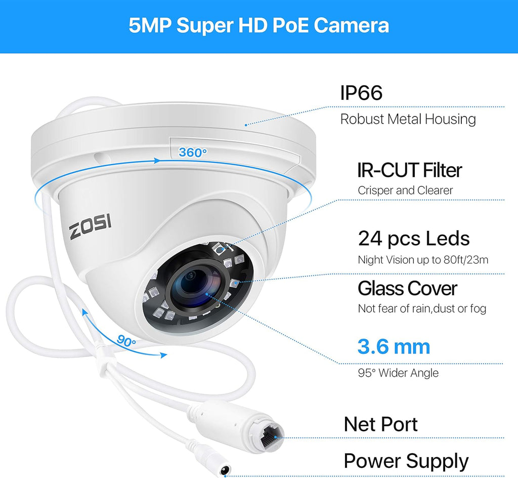 8CH 5MP PoE Security Camera System with 2TB HDD X56228