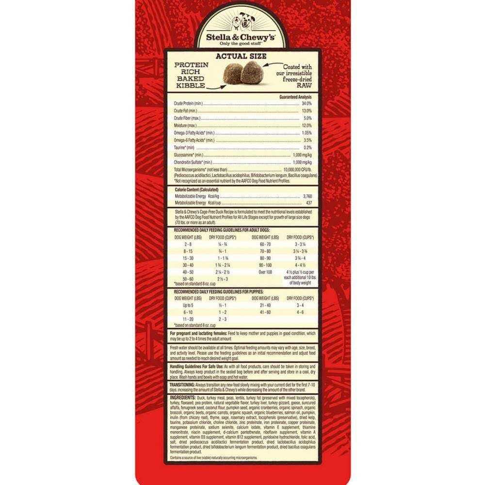 Duck Raw Coated Kibble Dog Food H354665