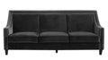 Espresso Finished Wood Legs Velvet Upholstered Swoop Arm Sofa X85724