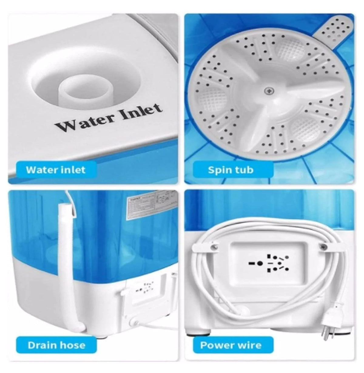 Portable Mini Washer with Spin Dryer, 7.7 lbs Capacity Q568921