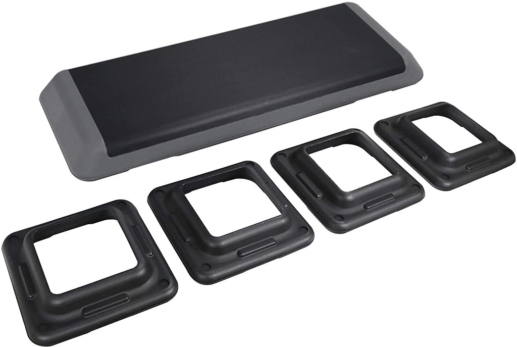 Aerobic Exercise Stepper Platform with Adjustable Risers 4"-6"-8", MAX 550lb I757898
