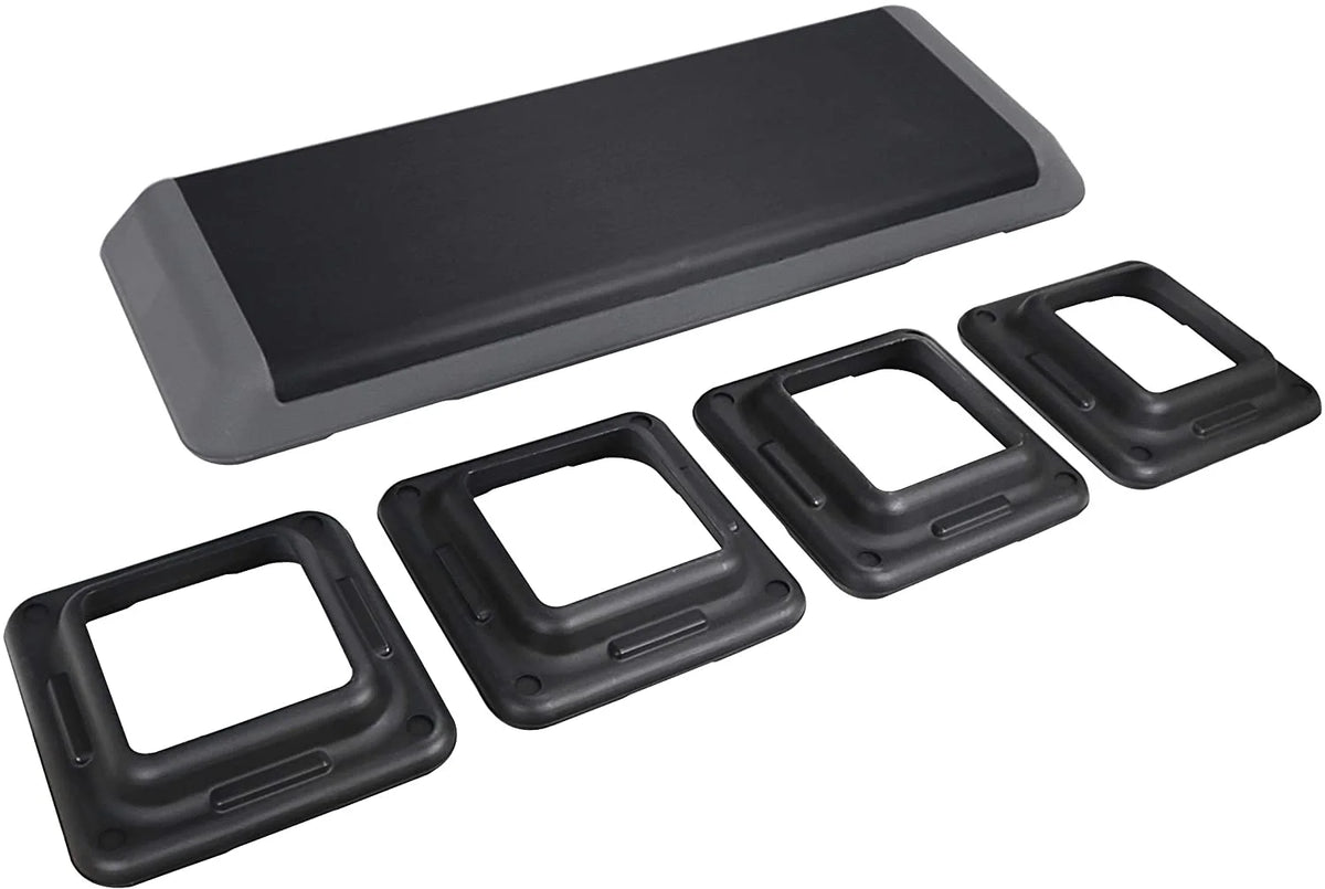 Aerobic Exercise Stepper Platform with Adjustable Risers 4"-6"-8", MAX 550lb I757898
