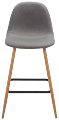 Dark Grey & Natural Counter Stool H989