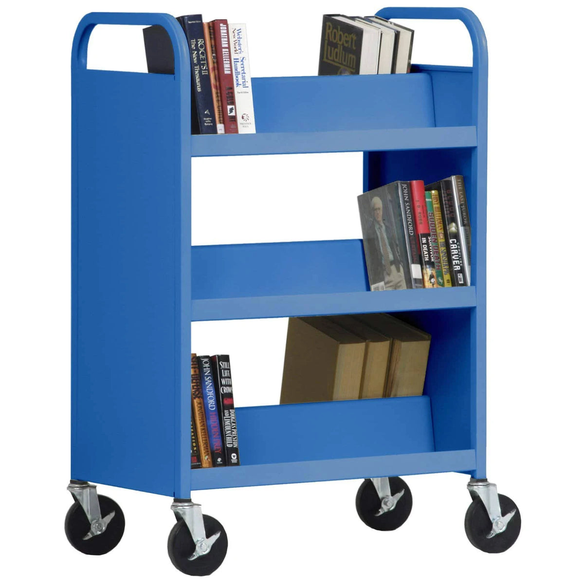 Black Double Sided Book Truck N376536