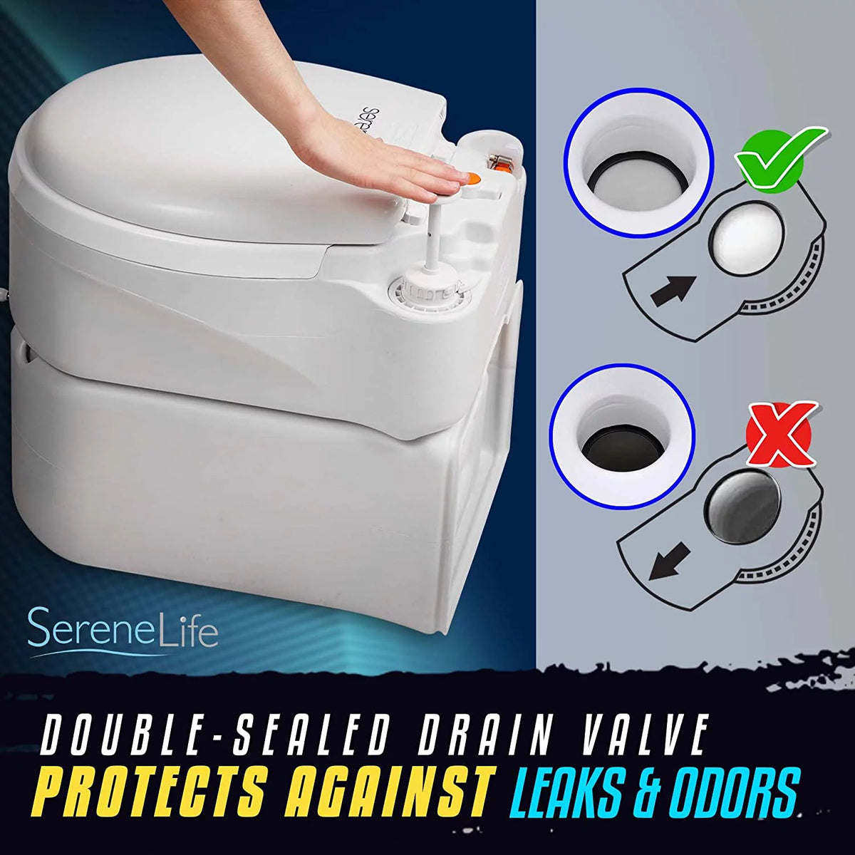 Outdoor Portable Cassette Toilet with Detachable Waste Holding Tank T981