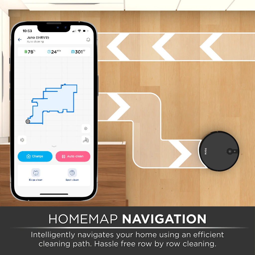 Robot Vacuum with Mapping Technology, 120 Min Runtime O940608