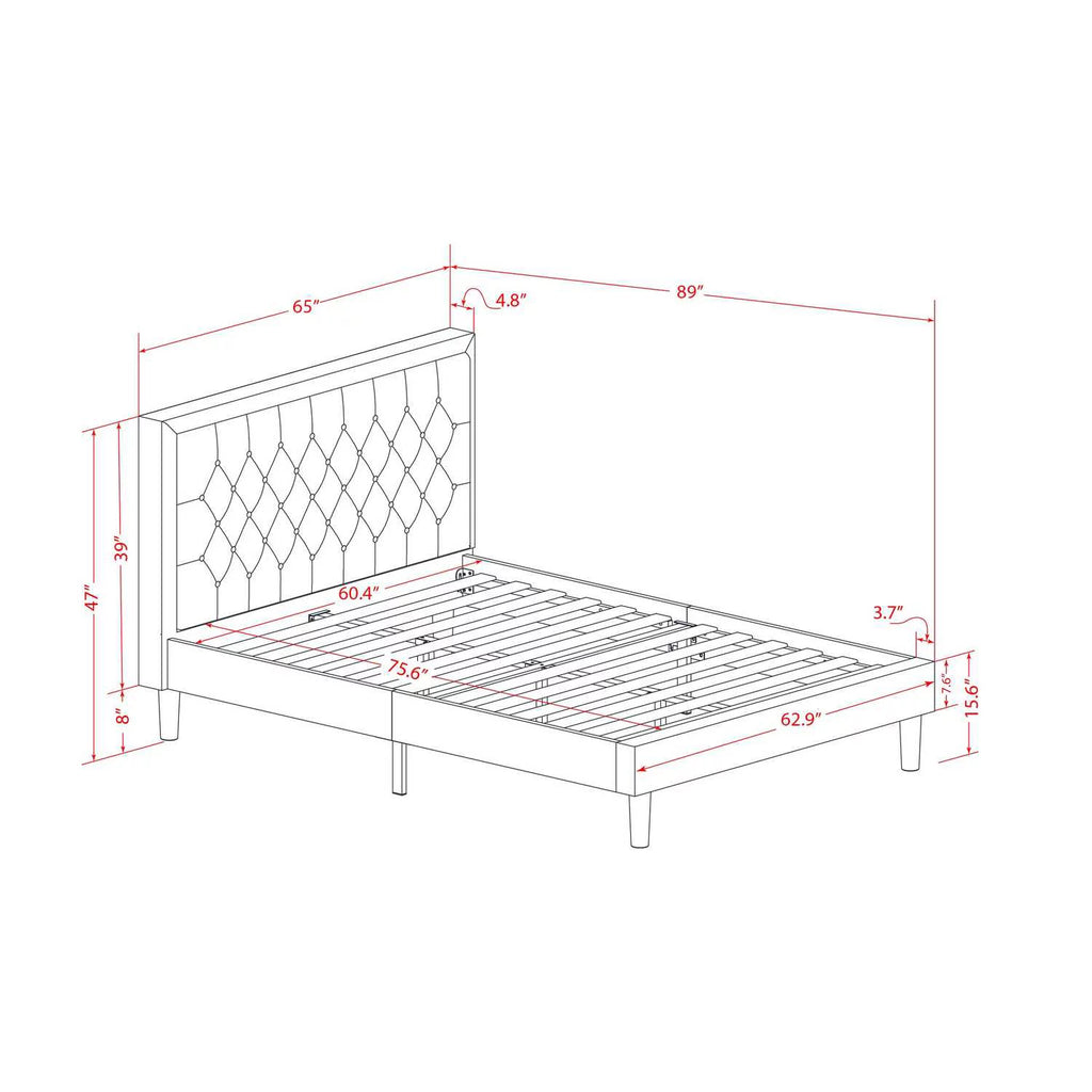2-Piece Wood Queen Bedroom Set J901
