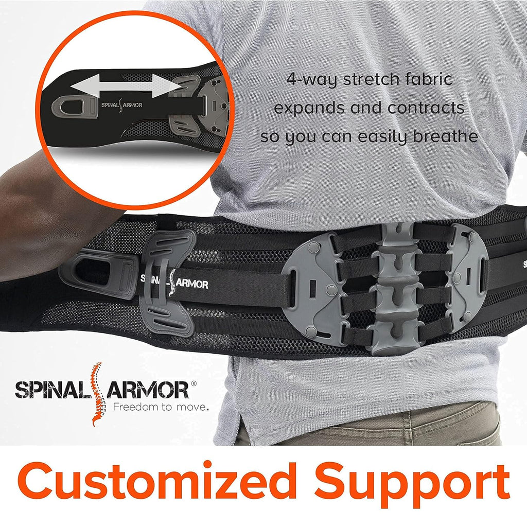 Breathable Adjustable Lumbar Support Back Brace O948551