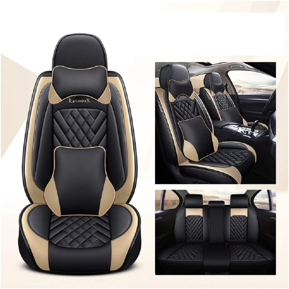 Red 5 Seats Full Set Car Seat Covers M6436
