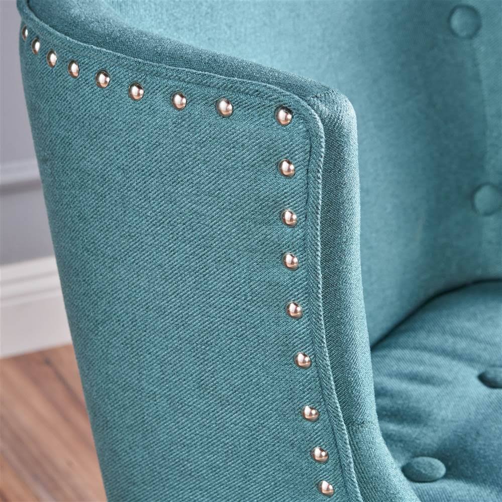Dark Teal Fabric Occasional Chair Z5225