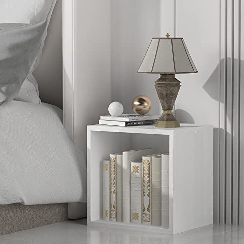 Pure White-Washed Wood Storage Cubes C683