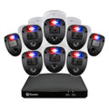 8 Channel 8 Cameras Wired Surveillance DVR Cctv 1080p Full HD 1TB Hdd Color Night Vision Security Camera System L28838