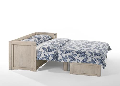 Rural Grey Twin XL Murphy Cabinet Bed with 6" Gel Memory Foam Mattress O801494