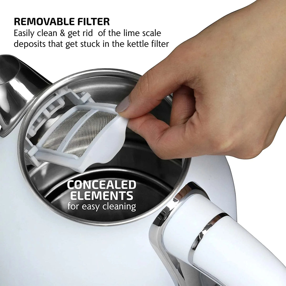 1.7 L Stainless Steel Electric Hot Water Kettle X8039