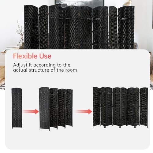 Brown 4 Panel Wooden Folding Room Divider E3840