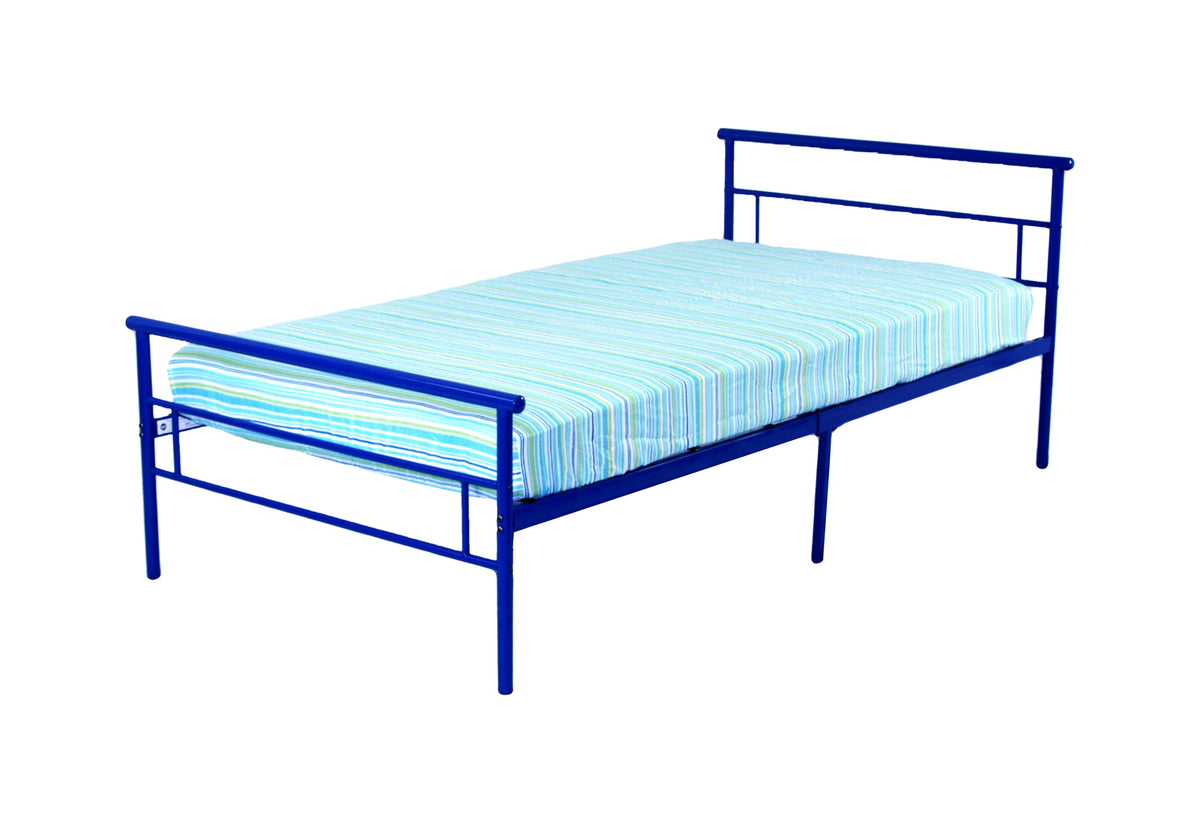 Blue Twin Metal Bed V2259