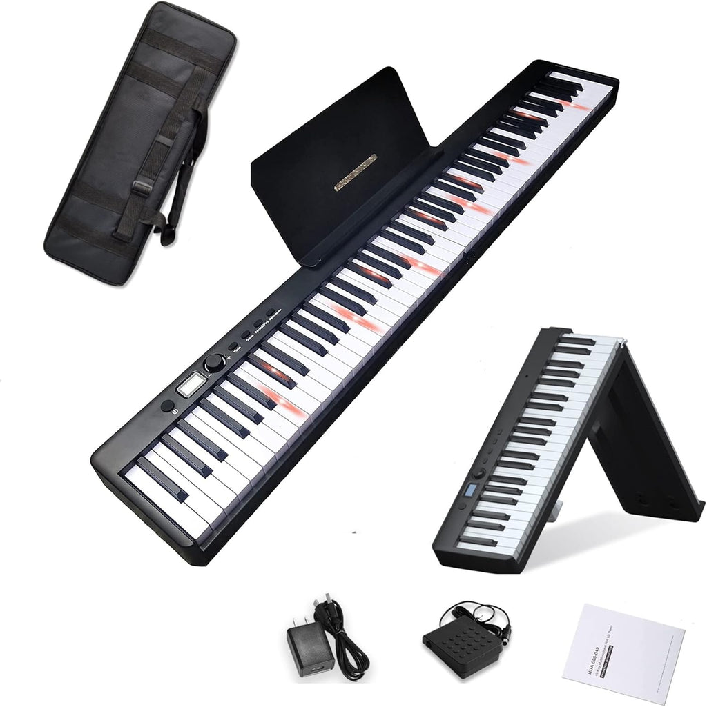 88-Key Foldable Electronic Piano with Semi Weighted Keys I237748