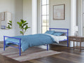 Blue Twin Metal Bed V2259