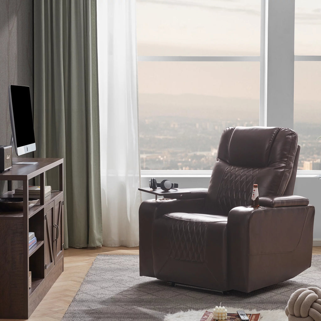 Power Motion Recliner with Cup Holders and USB Charge Port A2100