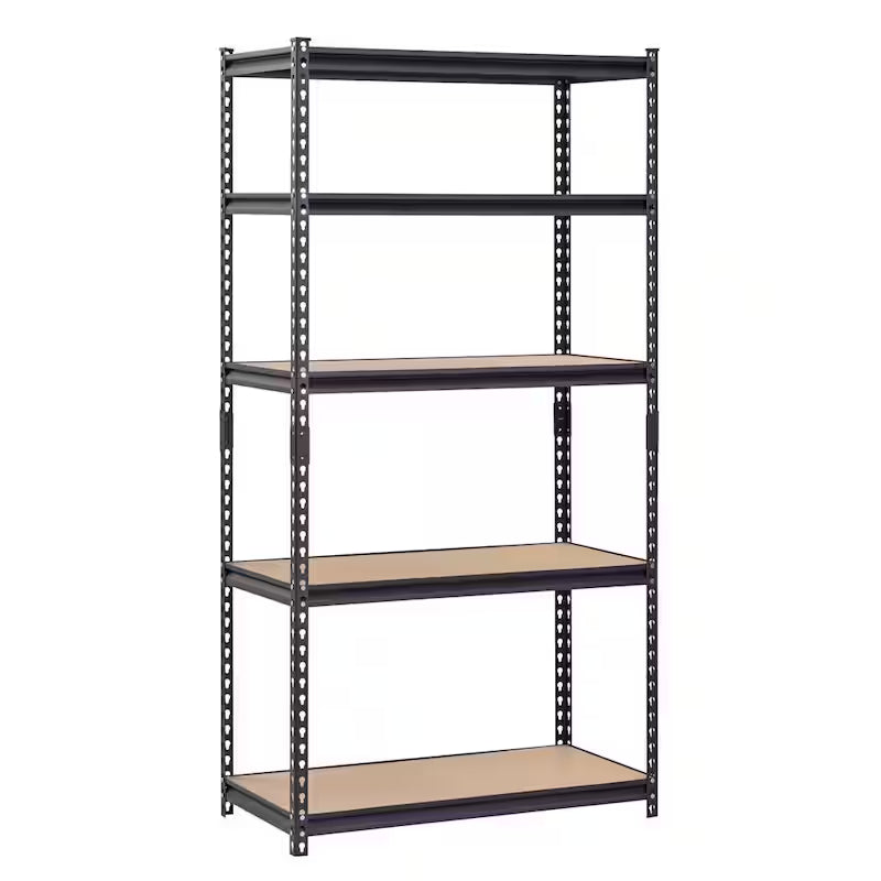 5-Tier Heavy Duty Steel Shelving Unit in Black P478