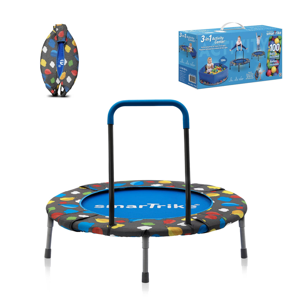 36-inch Indoor Folding Trampoline with Handlebar T486588