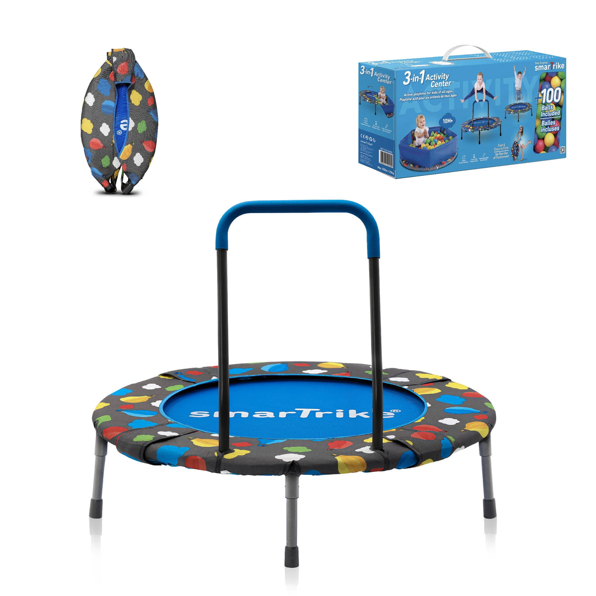 36-inch Indoor Folding Trampoline with Handlebar T486588