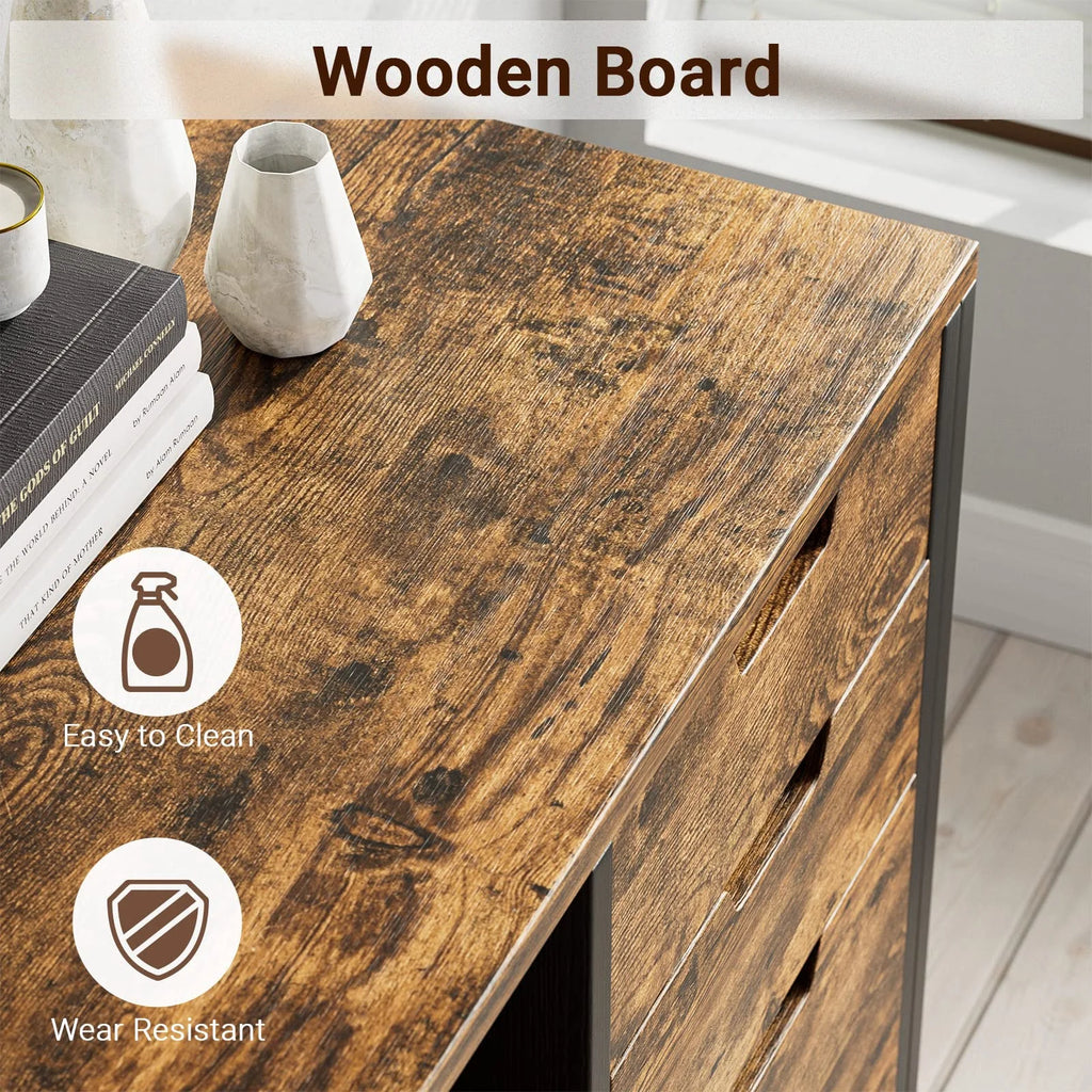 Rolling Wooden File Cabinet with 3 Drawers Y730484