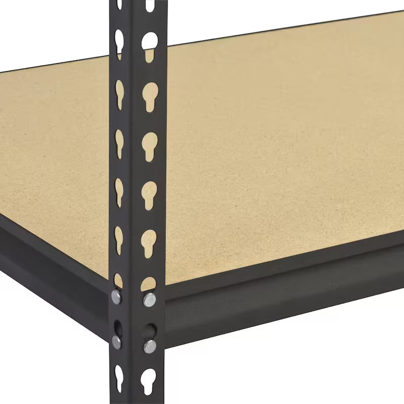 5-Tier Heavy Duty Steel Shelving Unit in Black P478