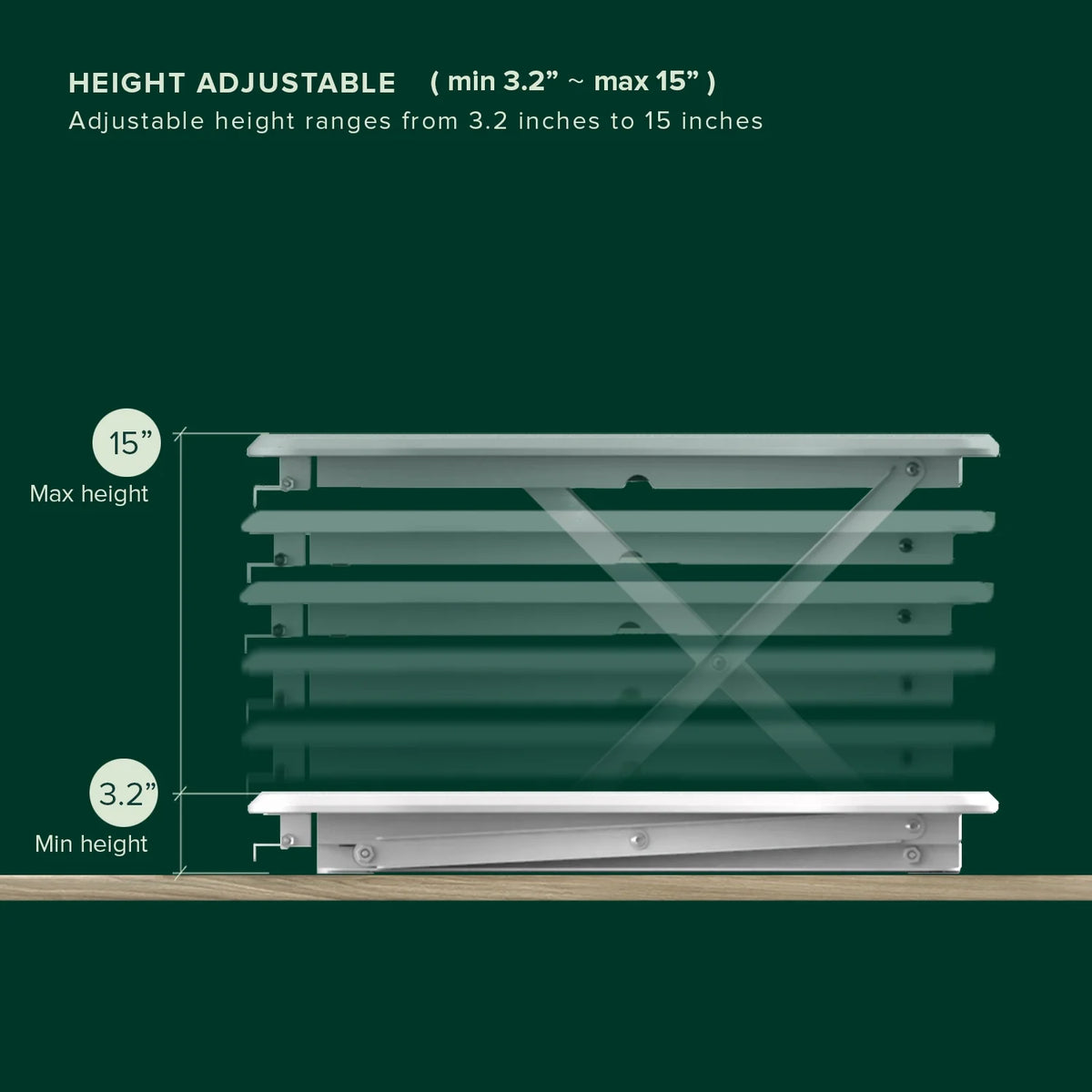 28" White Adjustable Height Standing Desk I918541