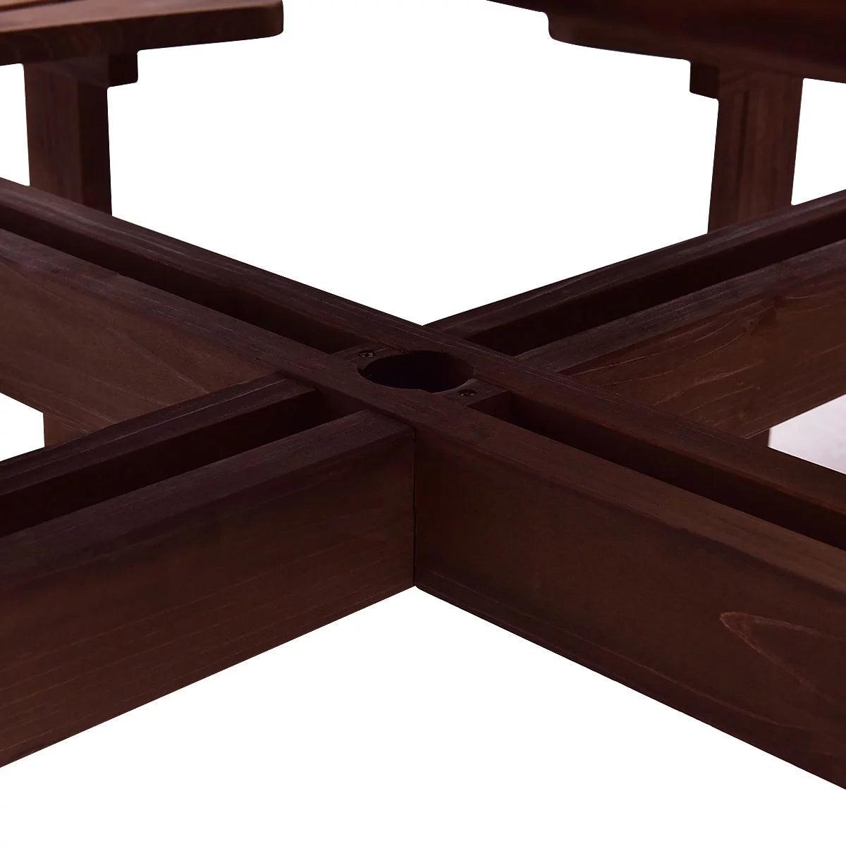Wood 8 Seat Picnic Table and Bench Set G78603