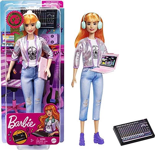 Music Producer Doll with Orange Hair, Tee, Jacket & Jeans T219762