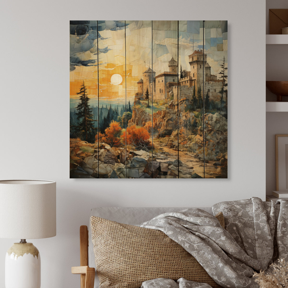 Natural Pine Wood Landscapes Print Q121127