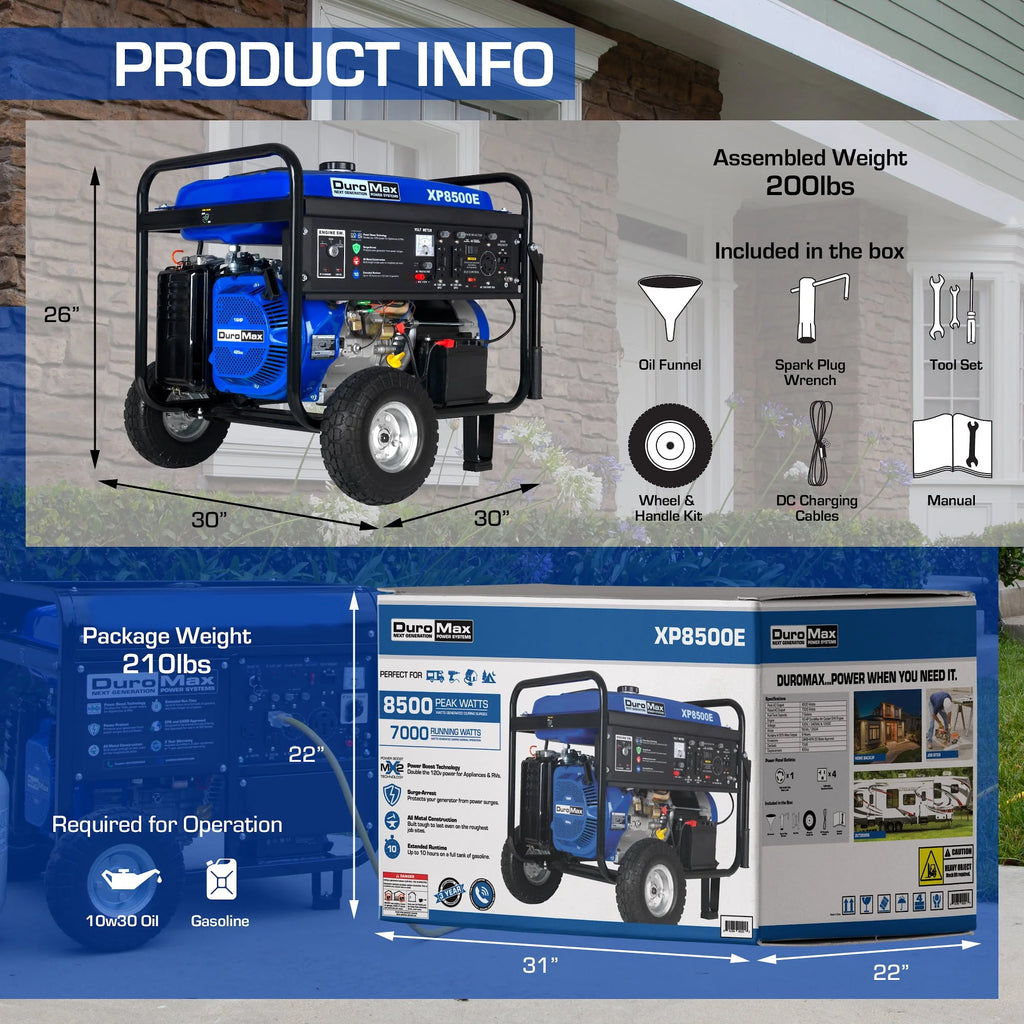 8500-Watt 420cc Gas Generator with Electric Start K26737