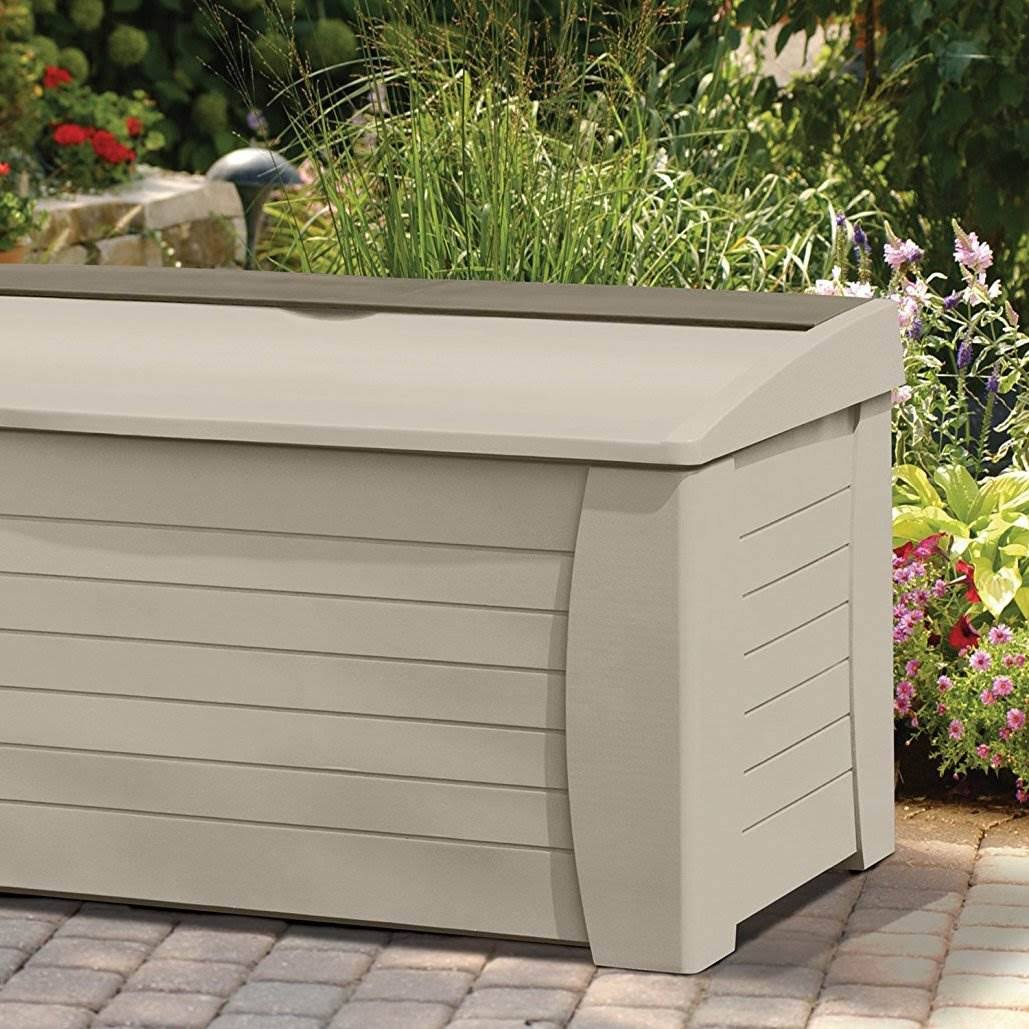 Taupe 127 gal Deck Box with Seat I6059
