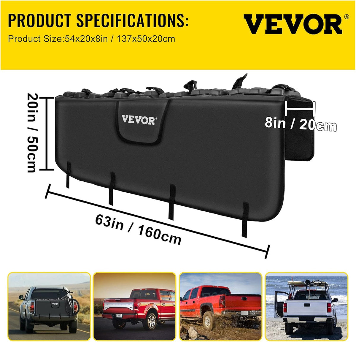 Tailgate Pad for Pickup Truck, 63 Bike Pickup Pad W457