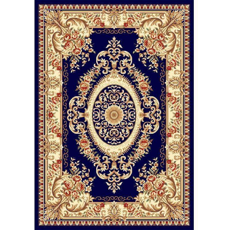 Floral Oval Print Carpet D176297