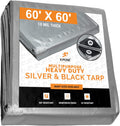 18' x 24' 10 Mil Waterproof Poly Tarp with Grommets Pack of 2 U43234