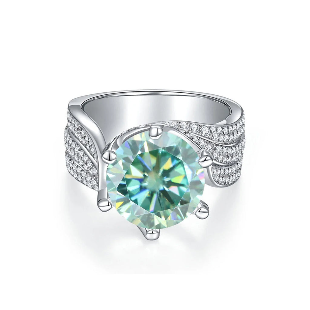 3ct Round Cut Moissanite Engagement Ring with Certificate J6834