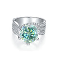 3ct Round Cut Moissanite Engagement Ring with Certificate J6834