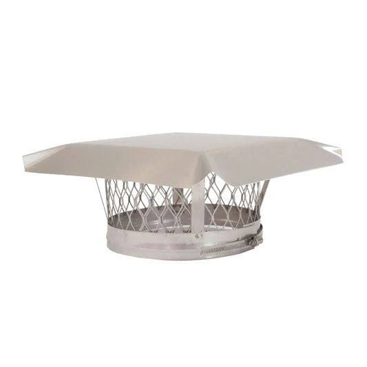 4x22 Round Clamp-On Single Flue Chimney Cap with Mesh Q9009