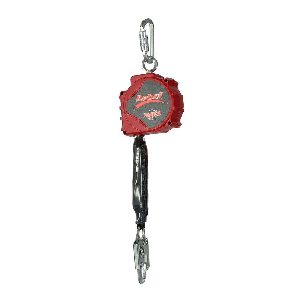 20' Single Leg Self-Retracting Polyester Web Lifeline with Steel Snap Hook L3005