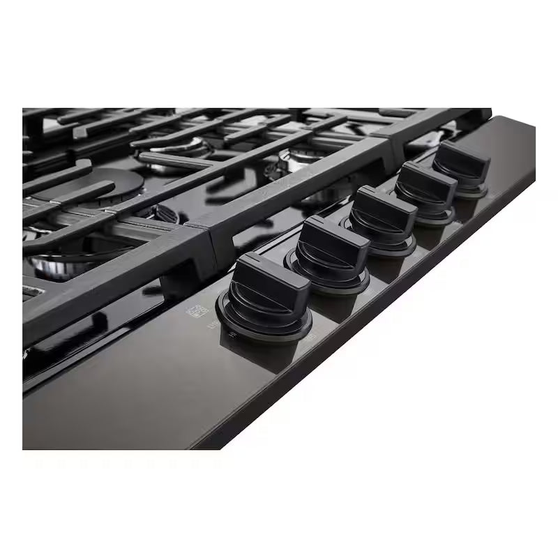 Black Stainless Steel 5 Burner Gas Cooktop Q344