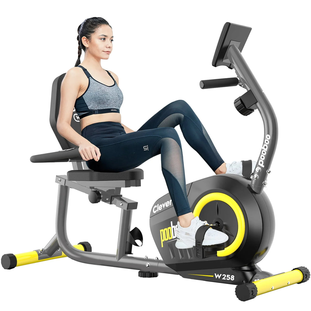 Magnetic Recumbent Exercise Bike 330lbs Blue G42952