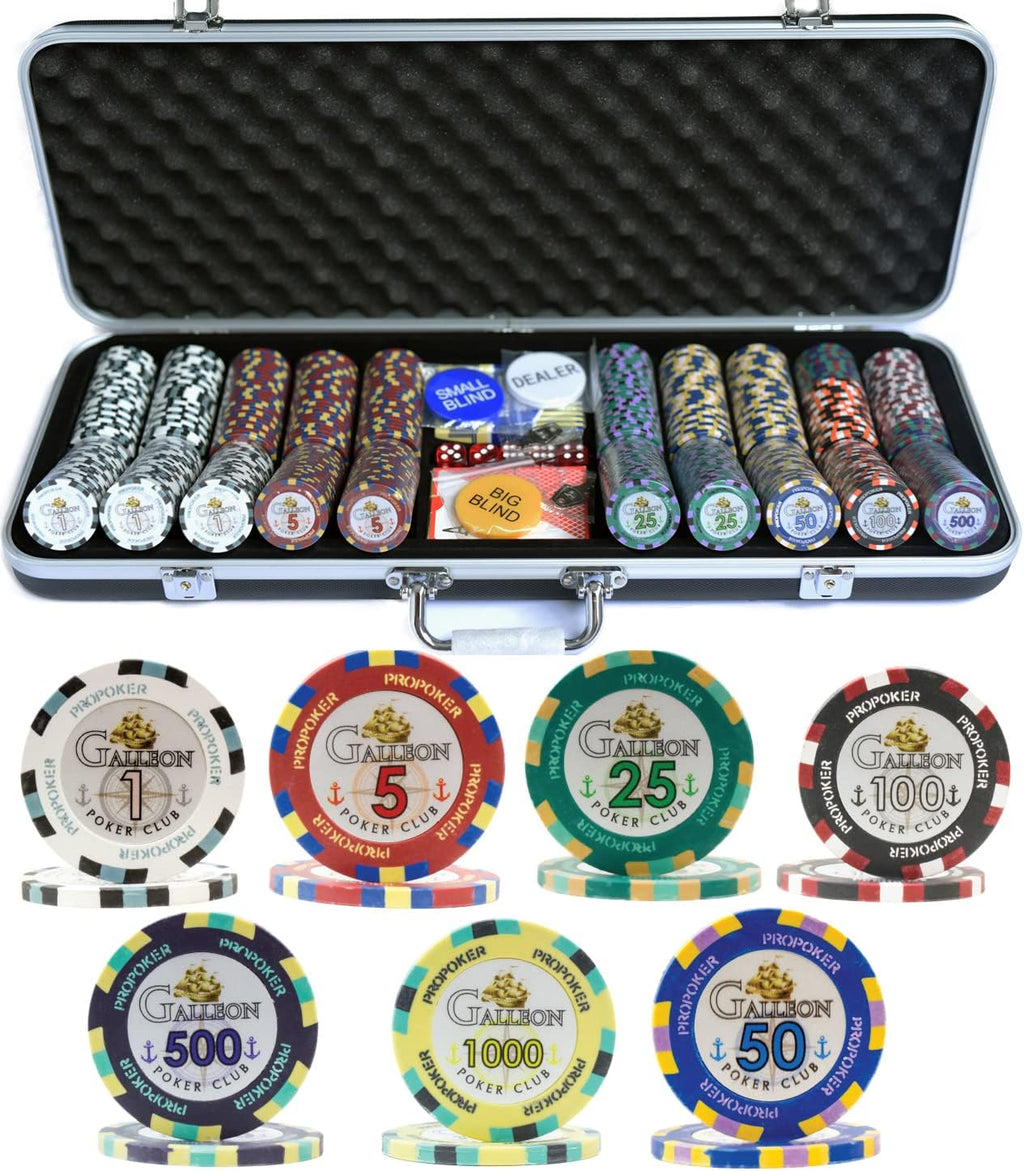 500 Piece Clay Poker Set with Reinforced Case M95136