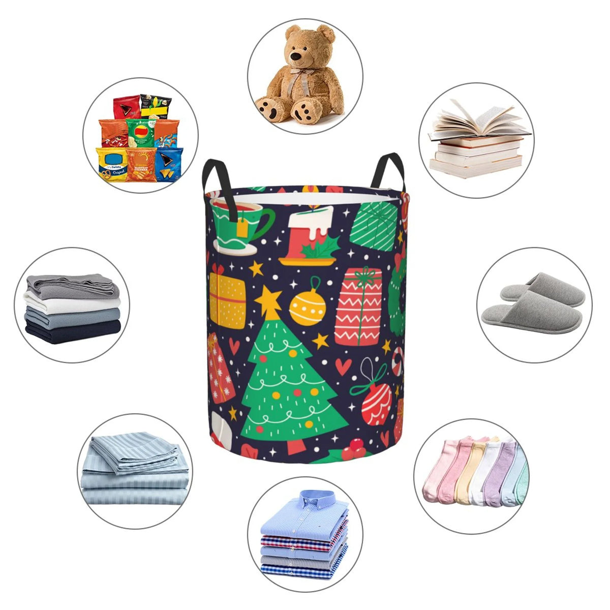 Waterproof Laundry Hamper with Handle J872