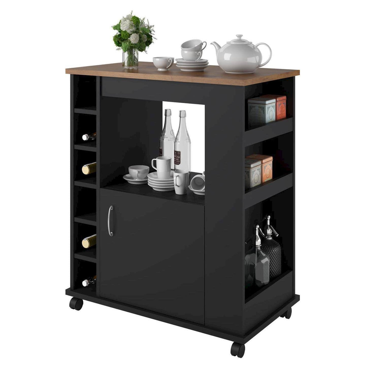Black Kitchen Cart U850455