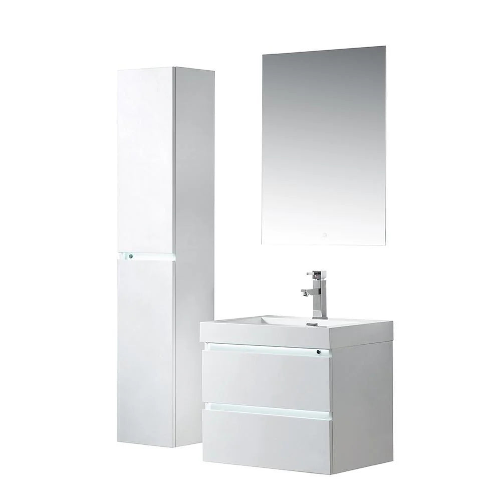 24 in. Single-Sink Wall-Hung Vanity With Resin Top E412