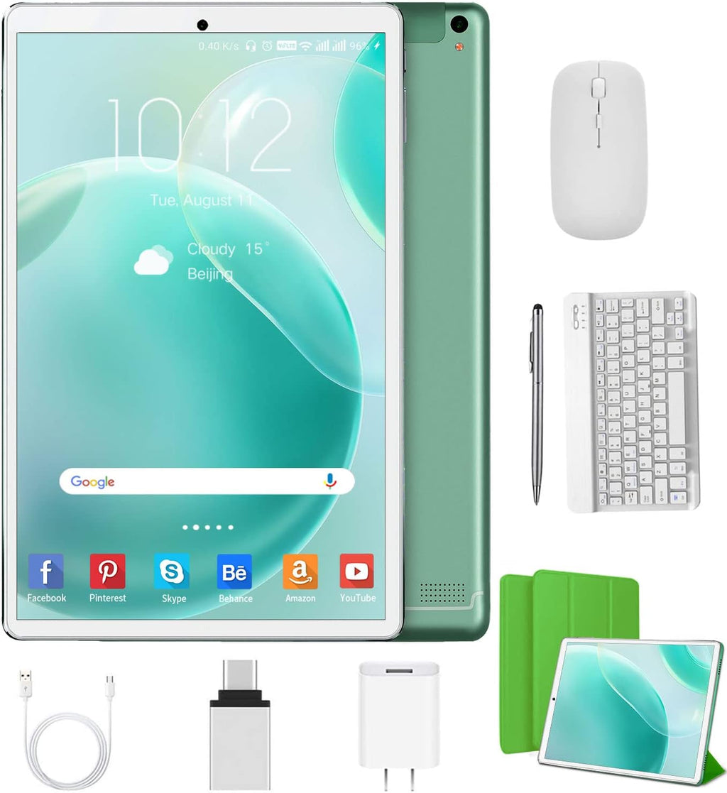 10.1 inch Android Tablet with Keyboard Mouse 4GB RAM 64GB ROM Red G723786